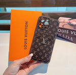 Pre Order Leather Gold Luxury Logo Design Phone Case