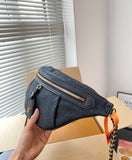 Pre Order Luxury Logo Black & Gold Body Bum Bag