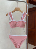Pre Order Luxury Logo Blush Pink Bikini Set