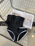 Pre Order Luxury Logo Strap Top Bikini Set