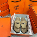Pre Order Luxury Empire Suede Sandals In Beige
