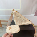 Pre Order Luxury Crochet Logo Triangle Crossbody Bag
