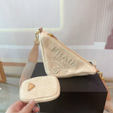 Pre Order Luxury Crochet Logo Triangle Crossbody Bag