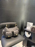 Pre Order Luxury Gold Logo Chain Denim Changing Bag