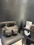 Pre Order Luxury Gold Logo Chain Denim Changing Bag