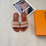 Pre Order Luxury Logo Flat Mules