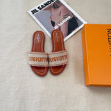 Pre Order Luxury Logo Flat Mules