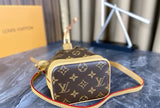 Pre Order Luxury Brown & Cream Logo Bucket Bag