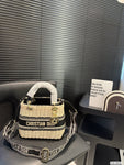 Pre Order Luxury Logo Black Stripe Basket Cross Body HandBag