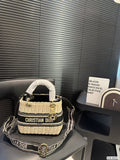 Pre Order Luxury Logo Black Stripe Basket Cross Body HandBag
