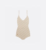 Pre Order Luxury Nude Cd Logo Design Cross Back Swimsuit