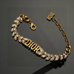 Pre Order Diamanté Luxury Logo Bracelet & Necklace Set