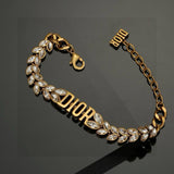 Pre Order Diamanté Luxury Logo Bracelet & Necklace Set