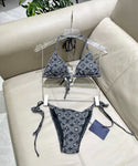 Pre Order Charcoal Luxury Logo Bikini Set