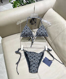 Pre Order Charcoal Luxury Logo Bikini Set