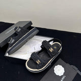 Pre Order Crochet Luxury Gold Logo Sandals