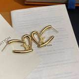 Pre Order LV Heart Gold Earrings