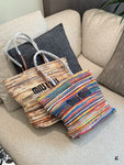 Pre Order Luxury Crochet Logo Stripe Handbag