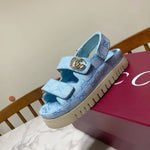 Pre Order Luxury Double Logo Sandals (4 Colours)