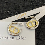Pre Order Luxury Gold Initial Hoops In Silver