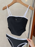 Pre Order Luxury Logo Strap Top Bikini Set