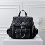 Pre Order Luxury Logo Chain Netted Backpack (2 Colours)