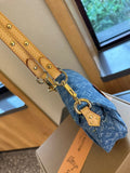 Pre Order Luxury Denim Logo Studded Strap Bag