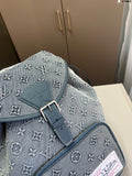 Pre Order Luxury Denim Logo Design Bucket Backpack