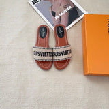 Pre Order Luxury Logo Flat Mules