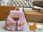 Pre Order Luxury Gold Logo Pink Backpack
