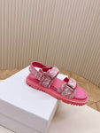 Pre Order Luxury Logo Pink Sandals