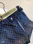 Pre Order Luxury Logo Detail Sparkle Short & T-shirt Set