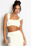 Shirred MilkMaid Bralet In Yellow