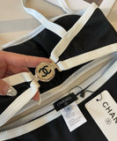 Pre Order Luxury Small Diamanté Logo Back Bikini Set