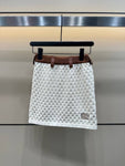 Pre Order Bandeau Luxury Logo Skirt Set