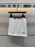 Pre Order Bandeau Luxury Logo Skirt Set