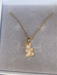 Diamanté Bear Necklace