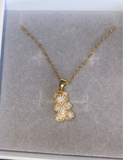 Diamanté Bear Necklace