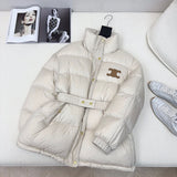 Pre Order Luxury Logo Belted Puffer Coat