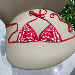 Pre Order Red Dg Luxury Print Bikini Set