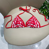 Pre Order Red Dg Luxury Print Bikini Set