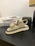 Pre Order Crochet Luxury Gold Logo Sandals