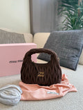 Pre Order Textured Soft Luxury Handbag In Chocolate