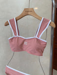 Pre Order Luxury Logo Blush Pink Bikini Set