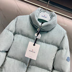 Pre Order Cord Blue Puffer Luxury Logo Coat