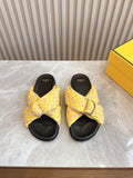 Pre Order Luxury Logo Cushion Cross Slides