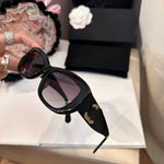 Pre Order Luxury Luxury Gold Double C Frame Logo Sunglasses