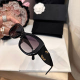 Pre Order Luxury Luxury Gold Double C Frame Logo Sunglasses