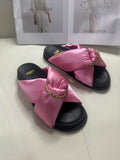 Pre Order Luxury Satin Pink Slides (2 Styles)