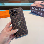 Pre Order Leather Gold Luxury Logo Design Phone Case